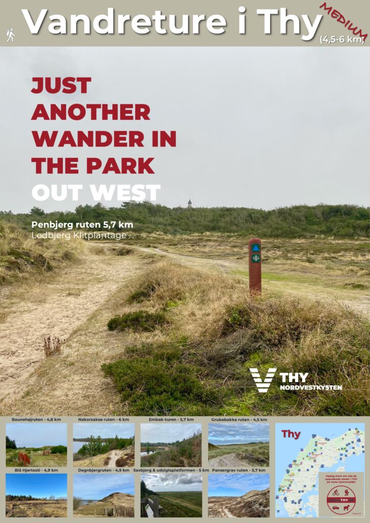 Vandreture i thy - medium ruter - plakat